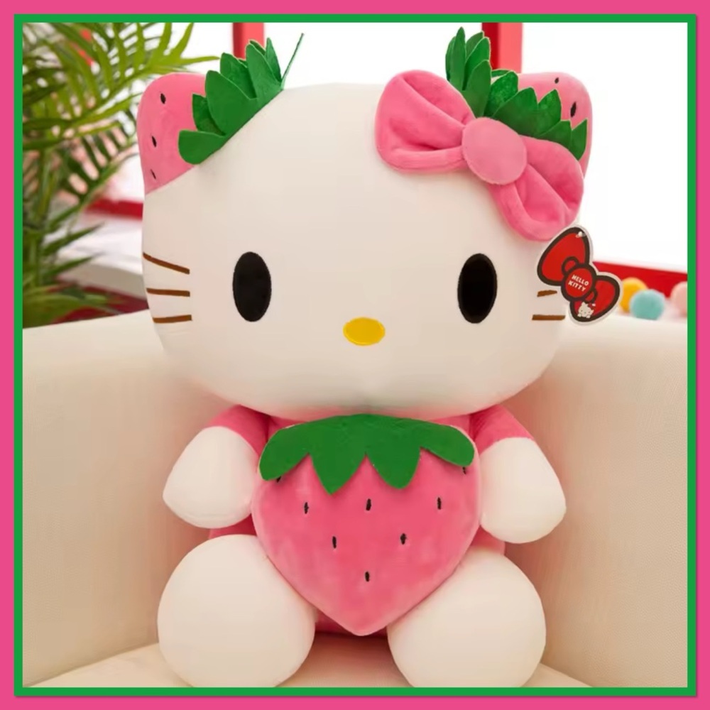 Cute Hello Kitty Plush with Strawberry Theme